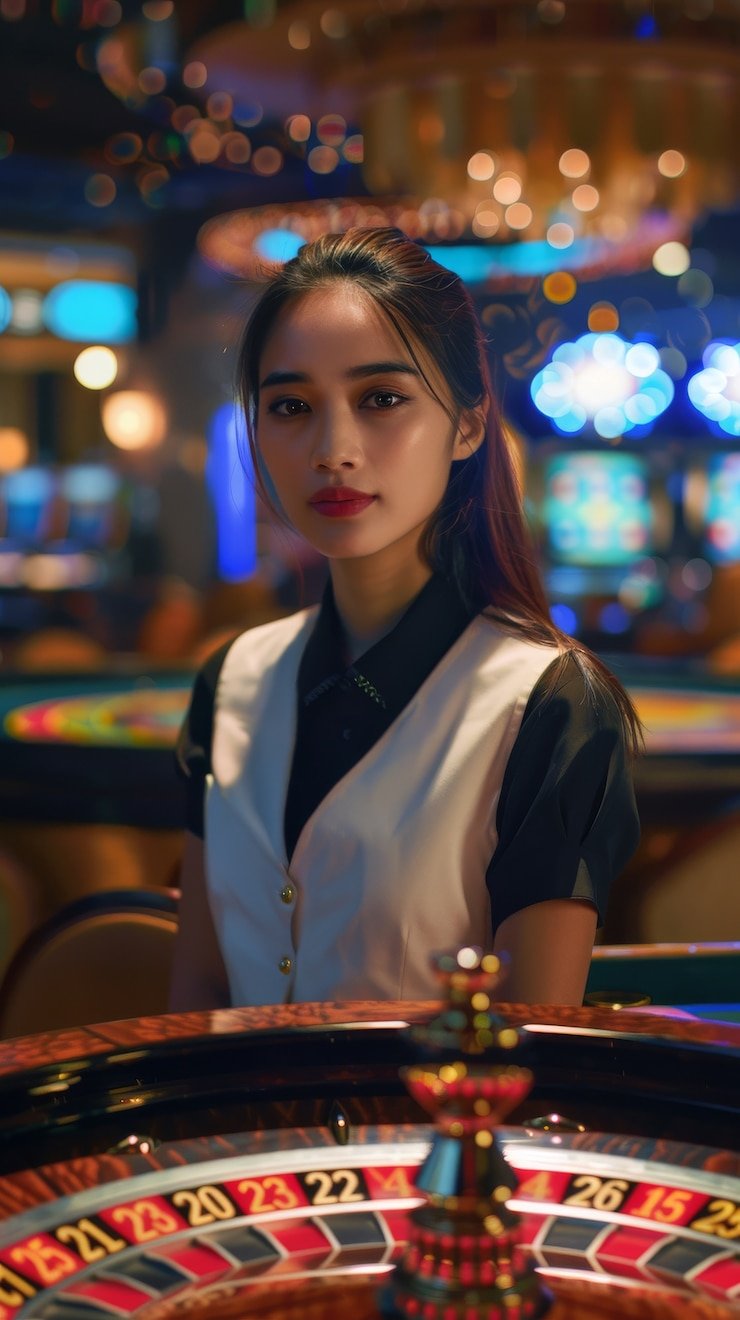 Live dealer shuffling cards at a dolar788 login Andar Bahar table